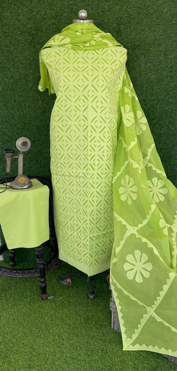 Applique work cotton suits
