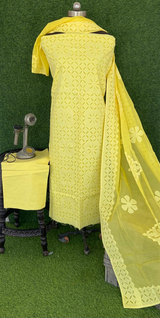 Applique work cotton suits
