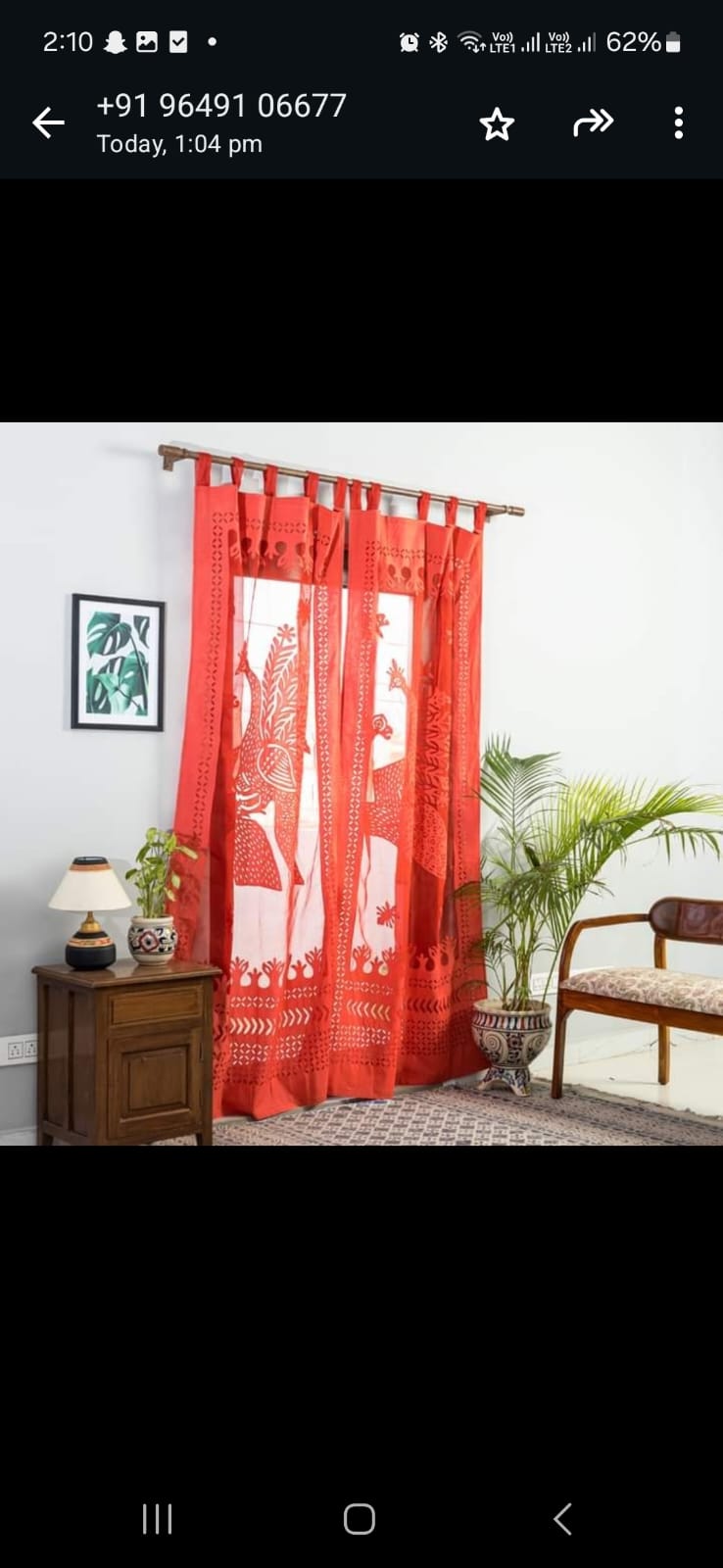 Applique work curtains