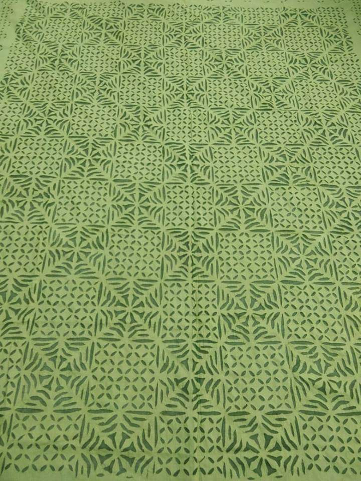 applique work double bedsheet with cotton cambric and organdy best quality